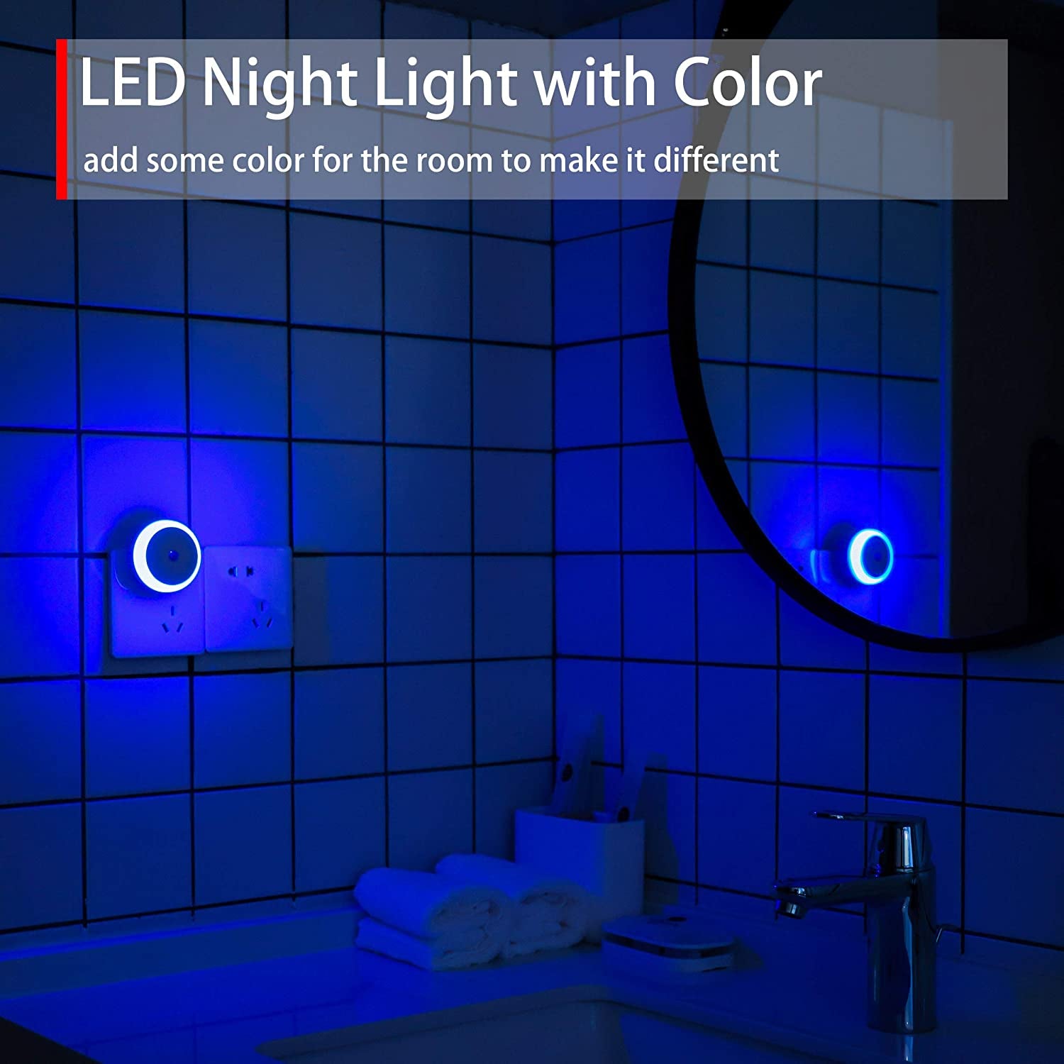 AuraGlow: Smart Plug-In LED Night Light & USB Wall Charger